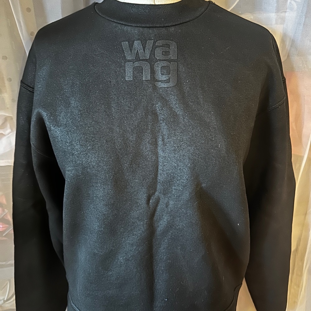 Alexander Wang shimmery off-black sweatshirt